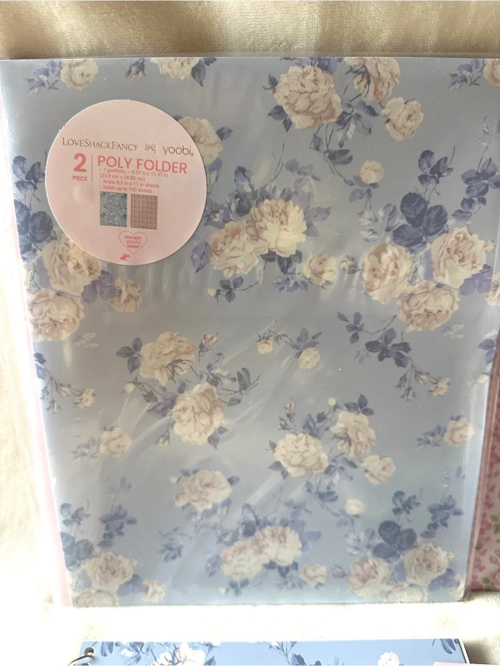 Brand New LoveShackFancy Yoobi Folders, Tab Dividers, Notebook, and Pencil Pouch